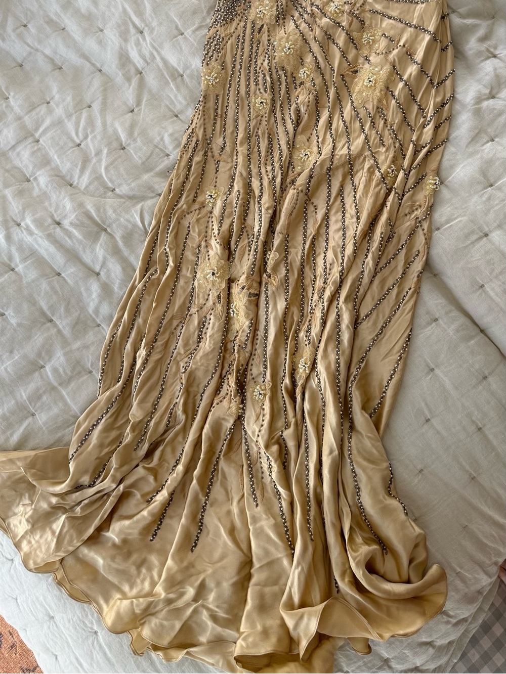 Vintage Sue Wong Gold Embroidered + Beaded Dress - Picture 4 of 14